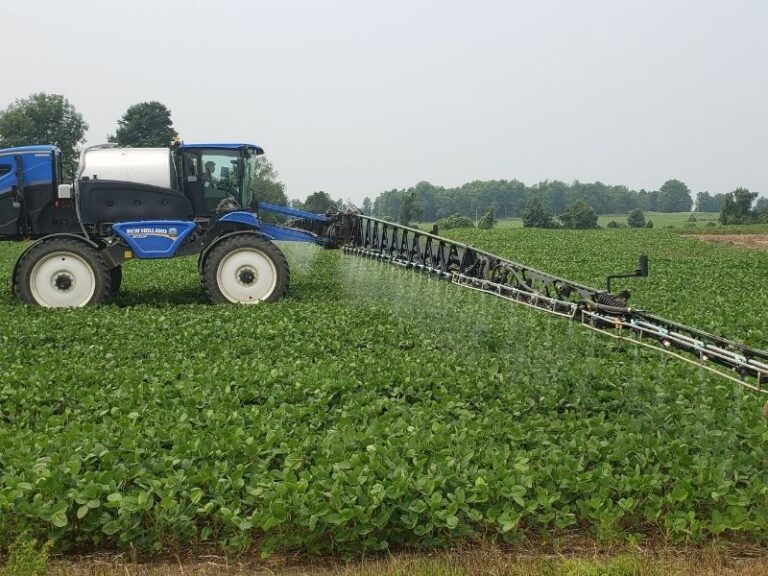 spraying herbicides